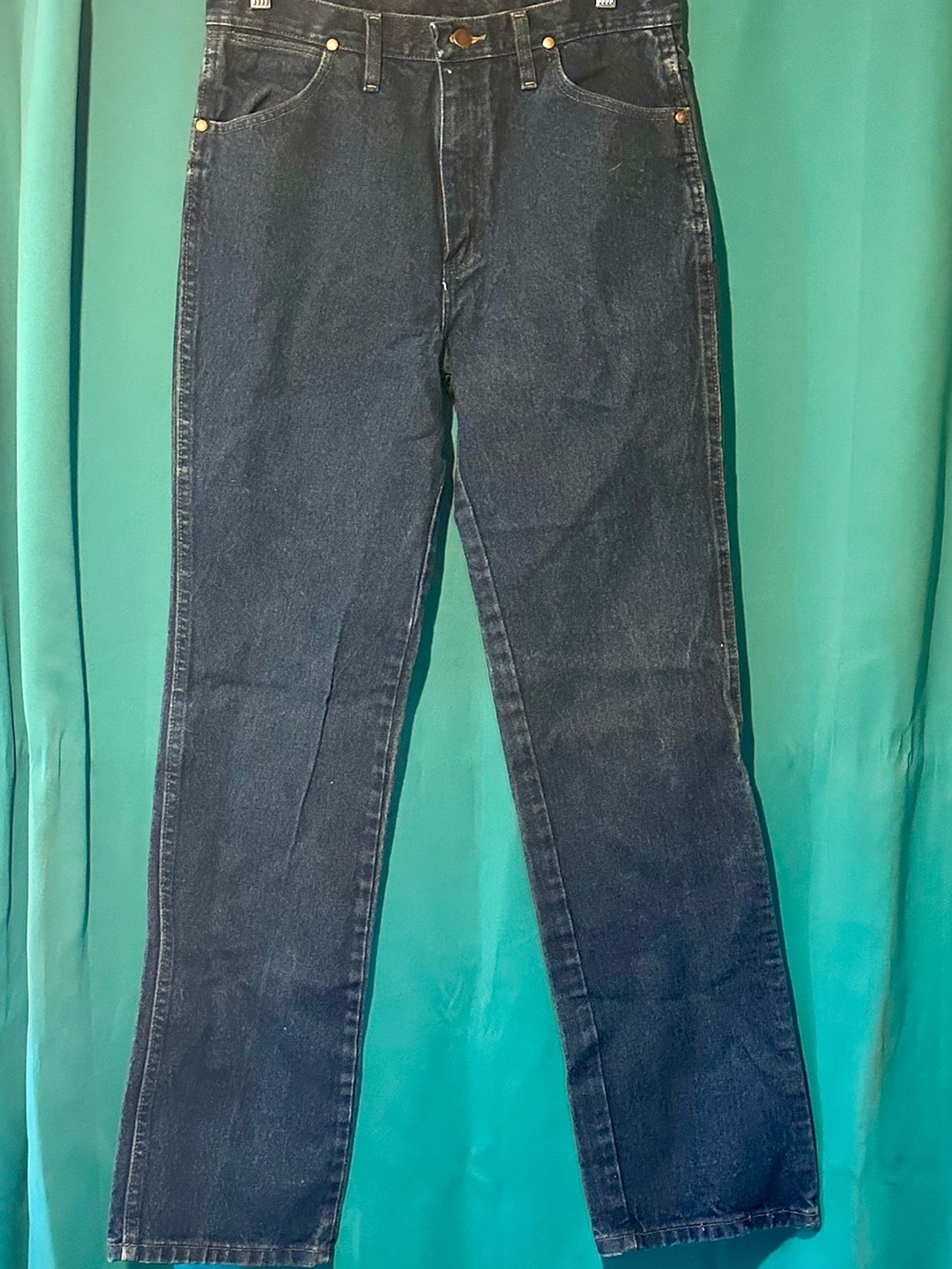 Wrangler Women's Straight Leg Jeans in Dark Blue Denim